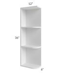 Salem White 6x36 Open End Wall Cabinet – Left Opening