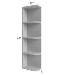 Tuscan Painted Grey 6x42 Open End Wall Cabinet – Left Opening