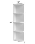 Midtown White Shaker 6x42 Open End Wall Cabinet – Left Opening