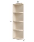 Midtown Cream Shaker 6x42 Open End Wall Cabinet – Left Opening
