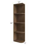 Midtown Mocha Shaker 6x42 Open End Wall Cabinet €“ Left Opening