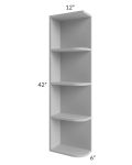 Midtown Painted Grey Shaker 6x42 Open End Wall Cabinet – Left Opening