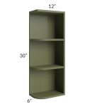 Midtown Hunter Green Shaker 6x30 Open End Wall Cabinet – Right Opening