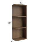 Midtown Mocha Shaker 6x30 Open End Wall Cabinet €“ Right Opening