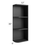 Vienna Black 6x30 Open End Wall Cabinet â€“ Right Opening