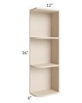 Midtown Cream Shaker 6x36 Open End Wall Cabinet – Right Opening