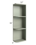 Midtown Pistachio Green Shaker 6x36 Open End Wall Cabinet - Right Opening