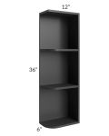 Vienna Black 6x36 Open End Wall Cabinet â€“ Right Opening