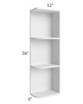 Salem White 6x36 Open End Wall Cabinet – Right Opening