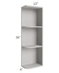 Salem Light Grey 6x36 Open End Wall Cabinet – Right Opening