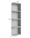 Tuscan Painted Grey 6x42 Open End Wall Cabinet – Right Opening