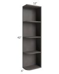 Midtown Dark Grey Shaker 6x42 Open End Wall Cabinet – Right Opening