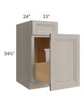 Catalina Mist 15" Base Cabinet with Single Trashcan Pullout