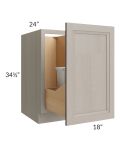 Catalina Mist 18" Full Height Door Base Cabinet with Double Trashcan Pullout