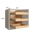 Catalina Mist 24" Full Height Base Cabinet with 3 Rollout Trays