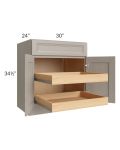 Catalina Mist 30" Base Cabinet with 2 Rollout Trays