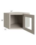 Catalina Mist 24x18 Decorative Wall Diagonal Corner Cabinet