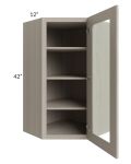 Catalina Mist 24x42 Wall Diagonal Corner Cabinet (Prepped for Glass Doors)