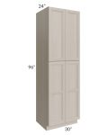 Catalina Mist 30x96x24 Wall Pantry Cabinet with 4 Rollout Trays