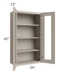 Catalina Mist 24x42 Wall Glass Door Cabinet (Prepped for Glass Doors)