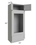 Dove Grey Shaker 33x84 Double Oven or Oven/Microwave Cabinet