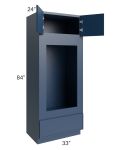 Portland Navy Blue 33x84 Double Oven or Oven/Microwave Cabinet