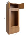 Portland Walnut 33x84 Double Oven or Oven/Microwave Cabinet
