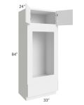 Portland White 33x84 Double Oven or Oven/Microwave Cabinet