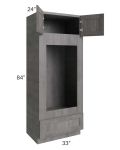 Providence Slate Grey 33x84 Double Oven or Oven/Microwave Cabinet