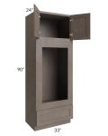 Natural Grey Shaker 33x90 Double Oven or Oven/Microwave Cabinet