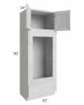 Heather Grey Shaker 33x90 Double Oven or Oven/Microwave Cabinet