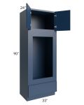Portland Navy Blue 33x90 Double Oven or Oven/Microwave Cabinet