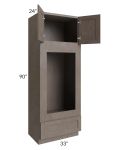 Providence Natural Grey 33x90 Double Oven or Oven/Microwave Cabinet