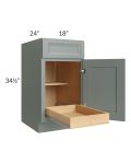 Catalina Meadow Green 18" Base Cabinet with 1 Rollout Tray