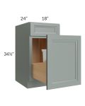 Catalina Meadow Green 18" Base Cabinet with Double Trashcan Pullout