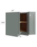 Catalina Meadow Green 33" Corner Base Cabinet - Low stock through March