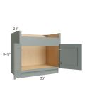 Catalina Meadow Green 36" Farm Sink Base Cabinet - Low stock through March