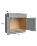 Catalina Meadow Green 33" Sink Base Cabinet - Low stock through mid April