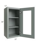 Catalina Meadow Green 15x30 Wall Glass Door Cabinet (Prepped for Glass Doors)