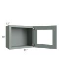 Catalina Meadow Green 21x18 Decorative Wall Cabinet 