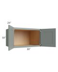 Catalina Meadow Green 30x18x24 Wall Cabinet 