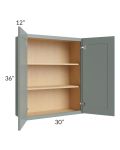 Catalina Meadow Green 30x36 Wall Cabinet