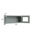 Catalina Meadow Green 33x15 Decorative Wall Cabinet 
