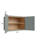 Catalina Meadow Green 33x24x24 Wall Cabinet - Low stock through March