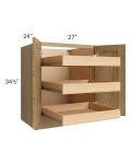 Catalina Toffee 27" Full Height Base Cabinet with 3 Rollout Trays