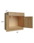 Catalina Toffee 33" Sink Base Cabinet