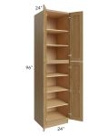 Catalina Toffee 24x96x24 Wall Pantry Cabinet
