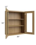 Catalina Toffee 30x36 Wall Glass Door Cabinet (Prepped for Glass Doors)