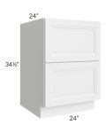Catalina White 24" 2-Drawer Base Cabinet