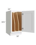 Catalina White 18" Full Height Door Tray Divider Base Cabinet